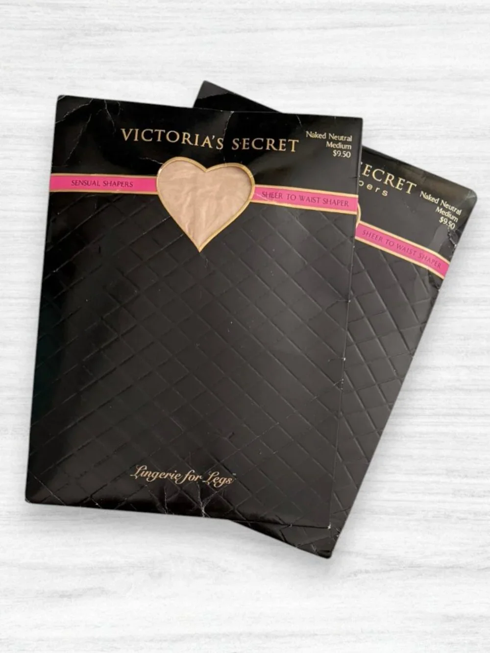 Vintage Victorias Secret Sensual Shapers Sheer To Waist Pantyhose Lot of 2 Med
